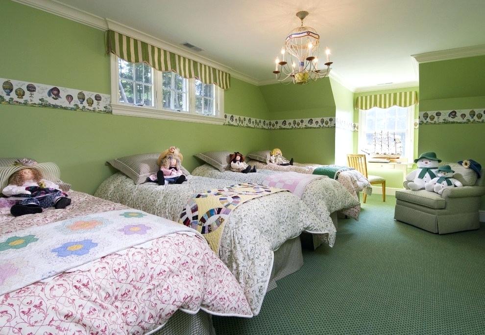 American Girls Bedroom Girl Room Ideas For Dolls Kids - Green Wall Border Room , HD Wallpaper & Backgrounds