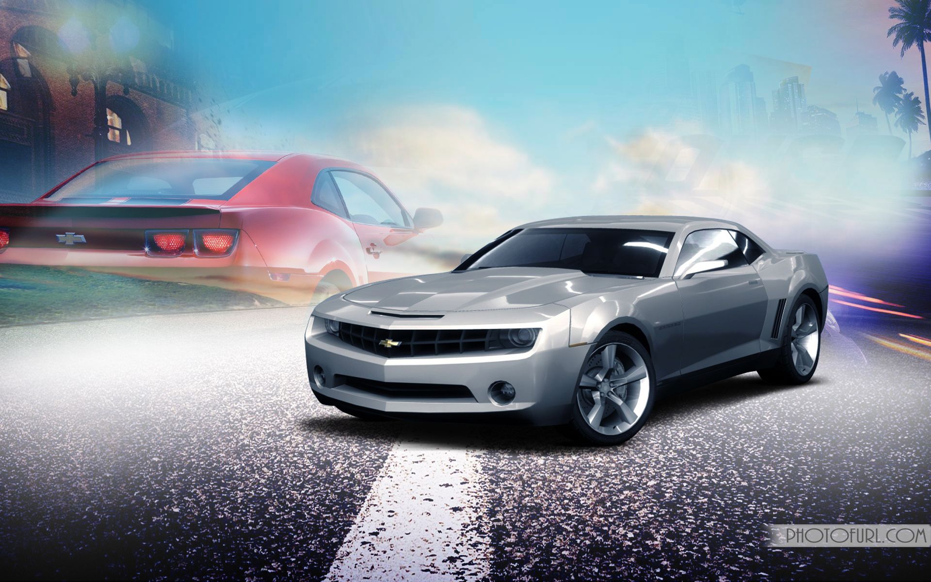 Free Camaro Screensavers Wallpapers Desktop Themes - Animated Car Backgrounds , HD Wallpaper & Backgrounds