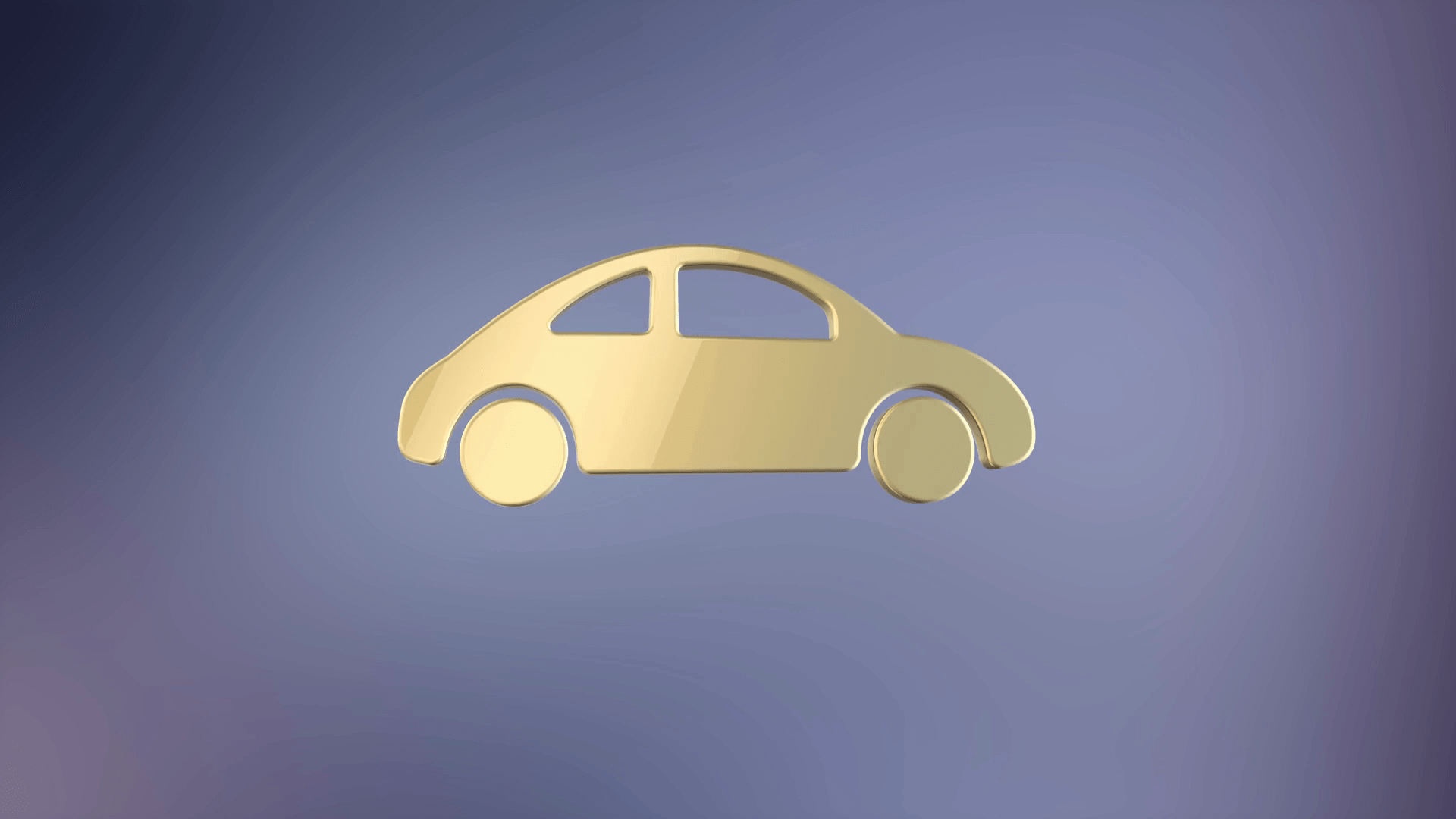 Animated Car Gold 3d Icon Loop Modules For Edit With - Car Animated Icon , HD Wallpaper & Backgrounds