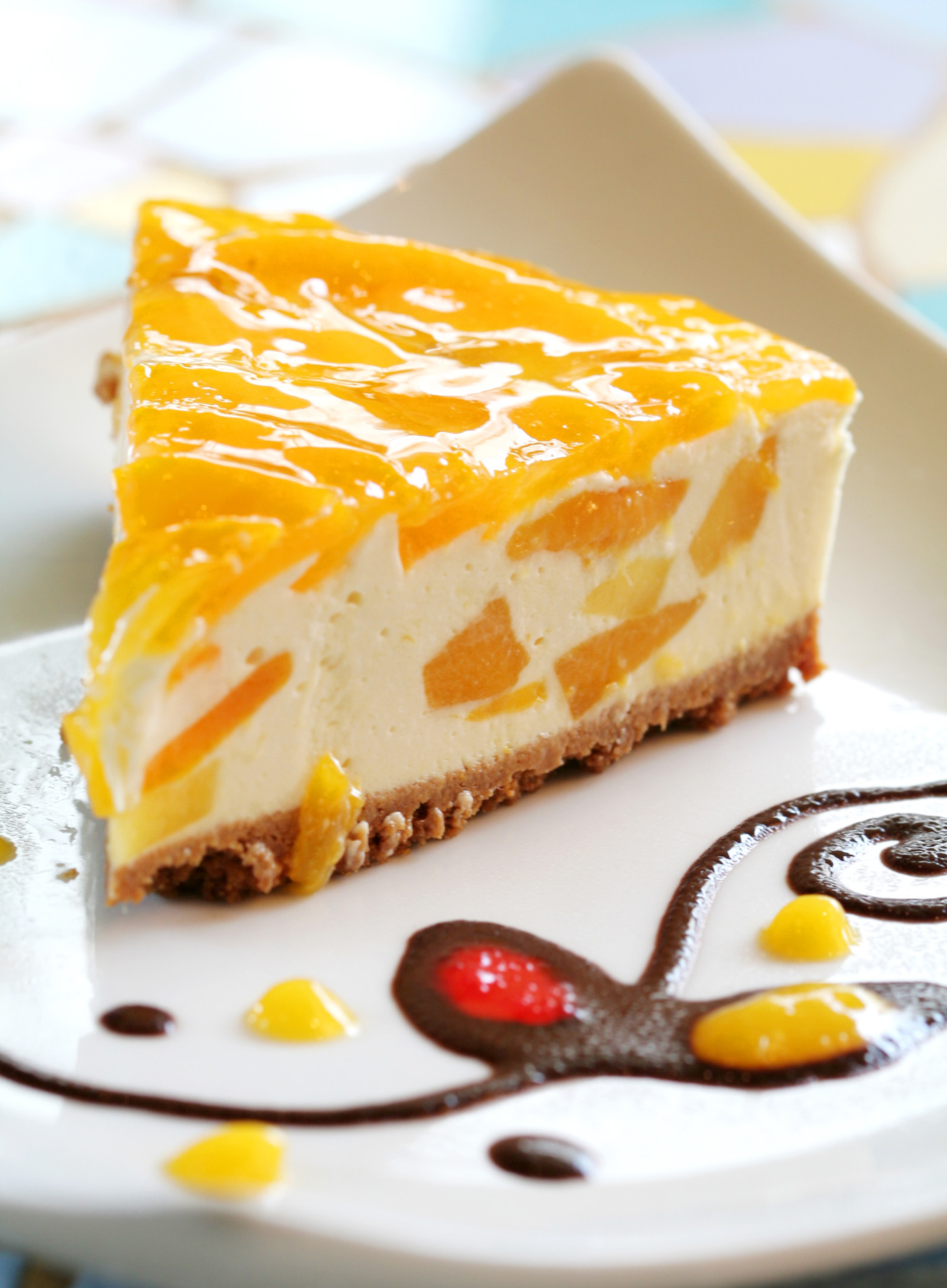 Delicious Mango Cheesecake - Mango Cheesecake , HD Wallpaper & Backgrounds