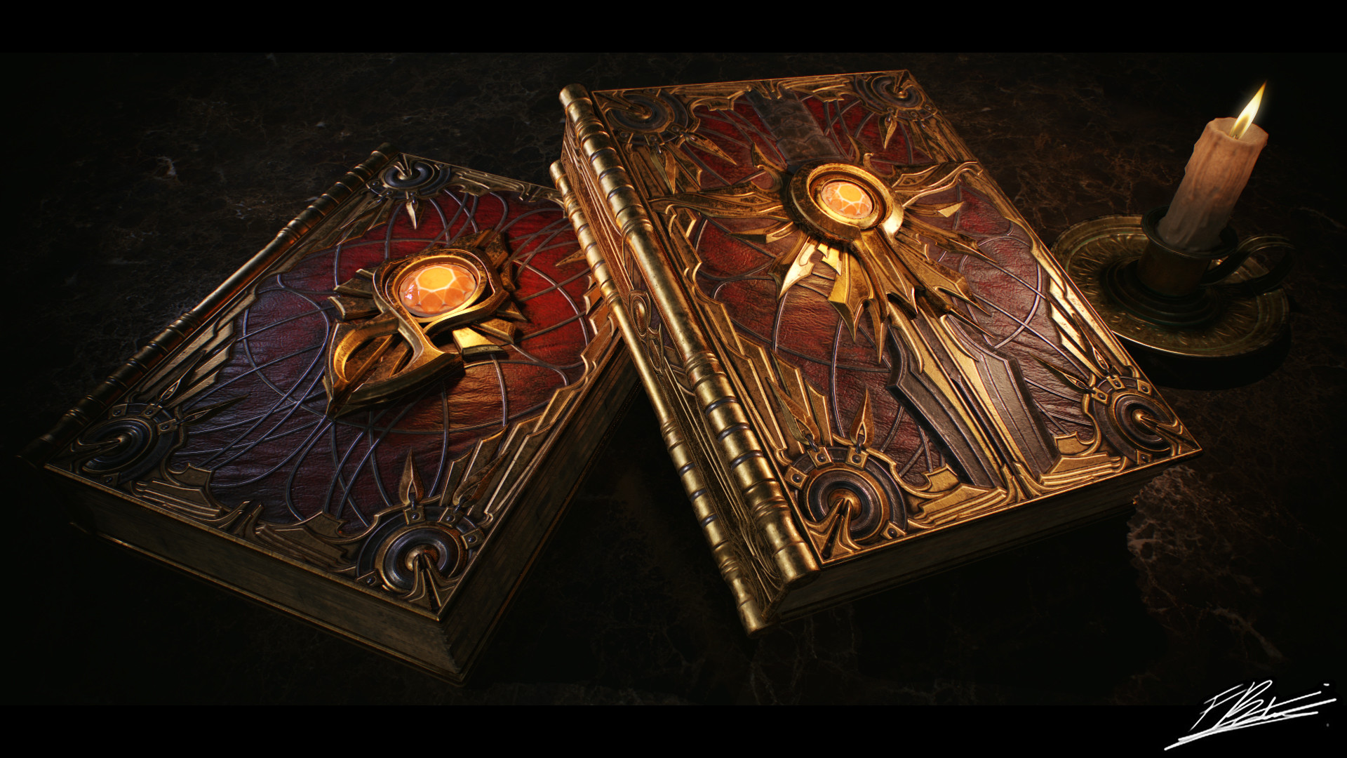 Book Of Tyrael Corrupted - Artstation Books , HD Wallpaper & Backgrounds
