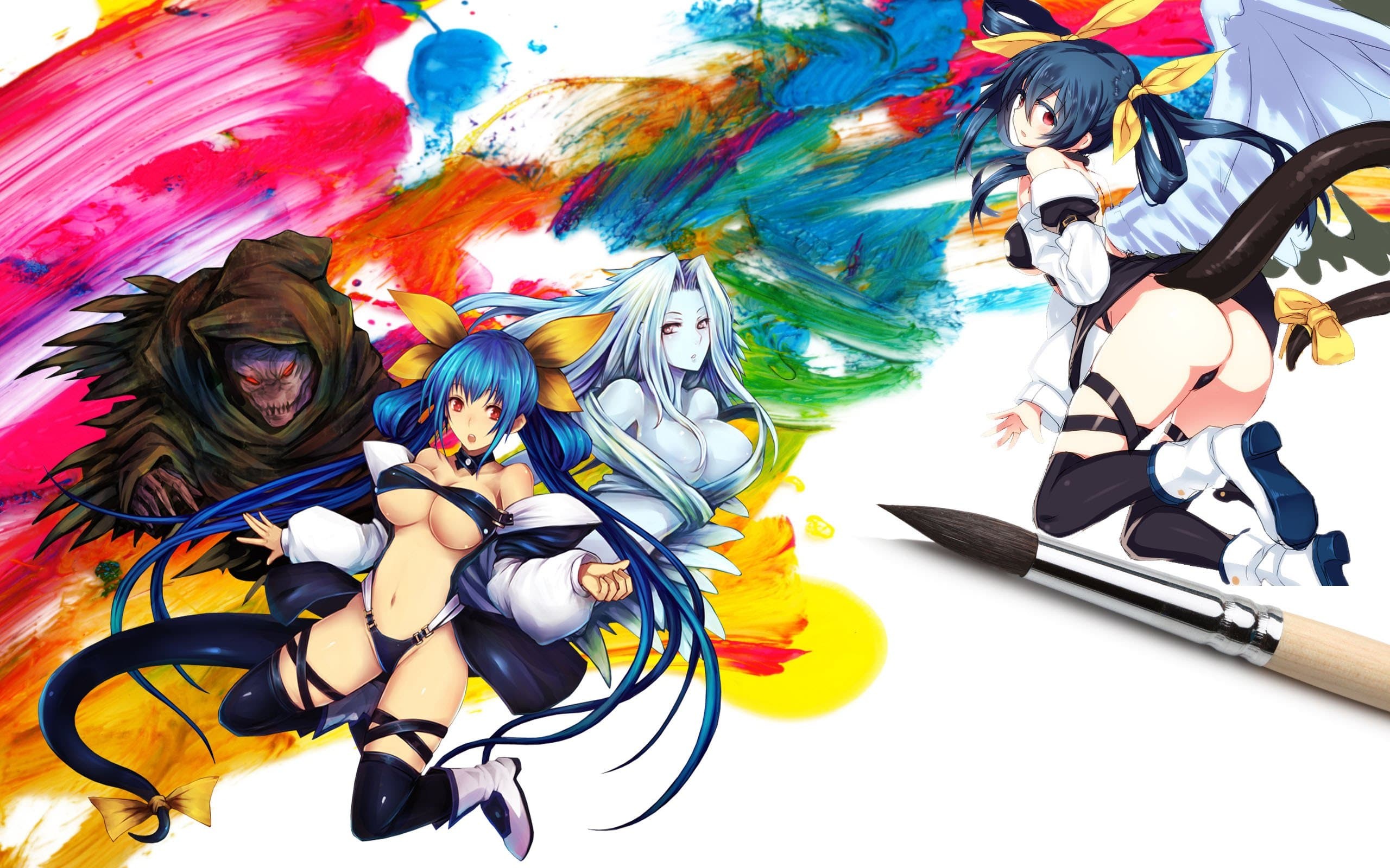 Dizzy Guilty Gear Wallpaper - Paint Brush And Colours , HD Wallpaper & Backgrounds
