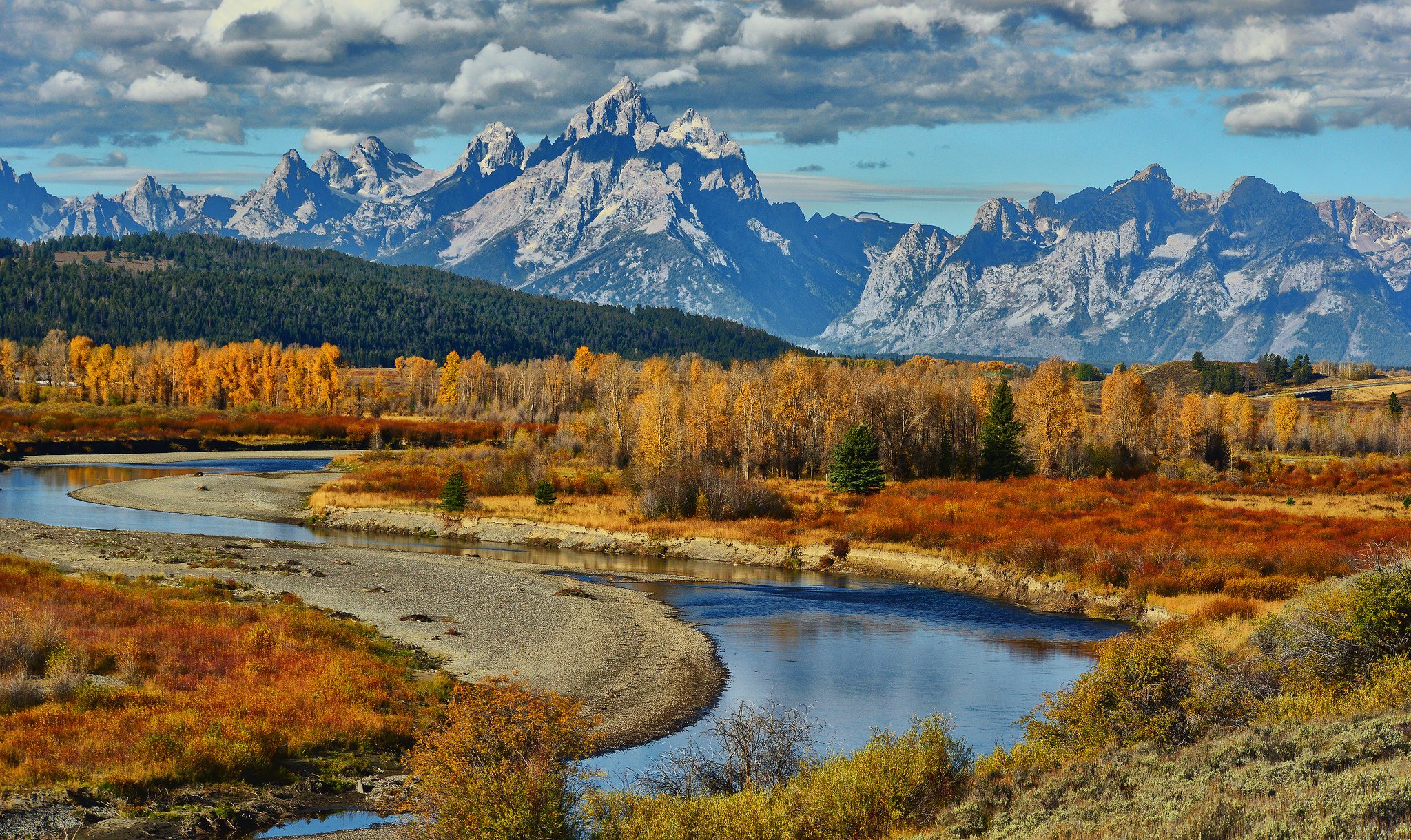Teton, Grand,river, Good Smells, Usa Autumn, Amazing, - Grand Teton Autumn , HD Wallpaper & Backgrounds