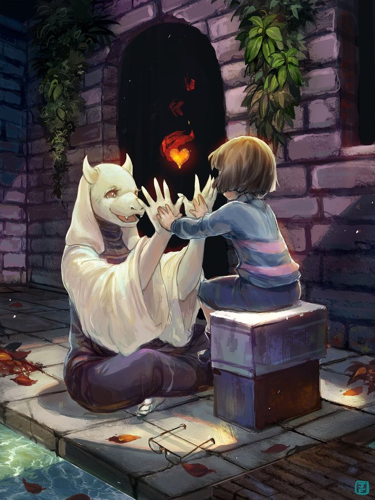 Frisk, Undertale, And Toriel 이미지 Cool Anime Stuff, - Undertale Toriel Fanart , HD Wallpaper & Backgrounds