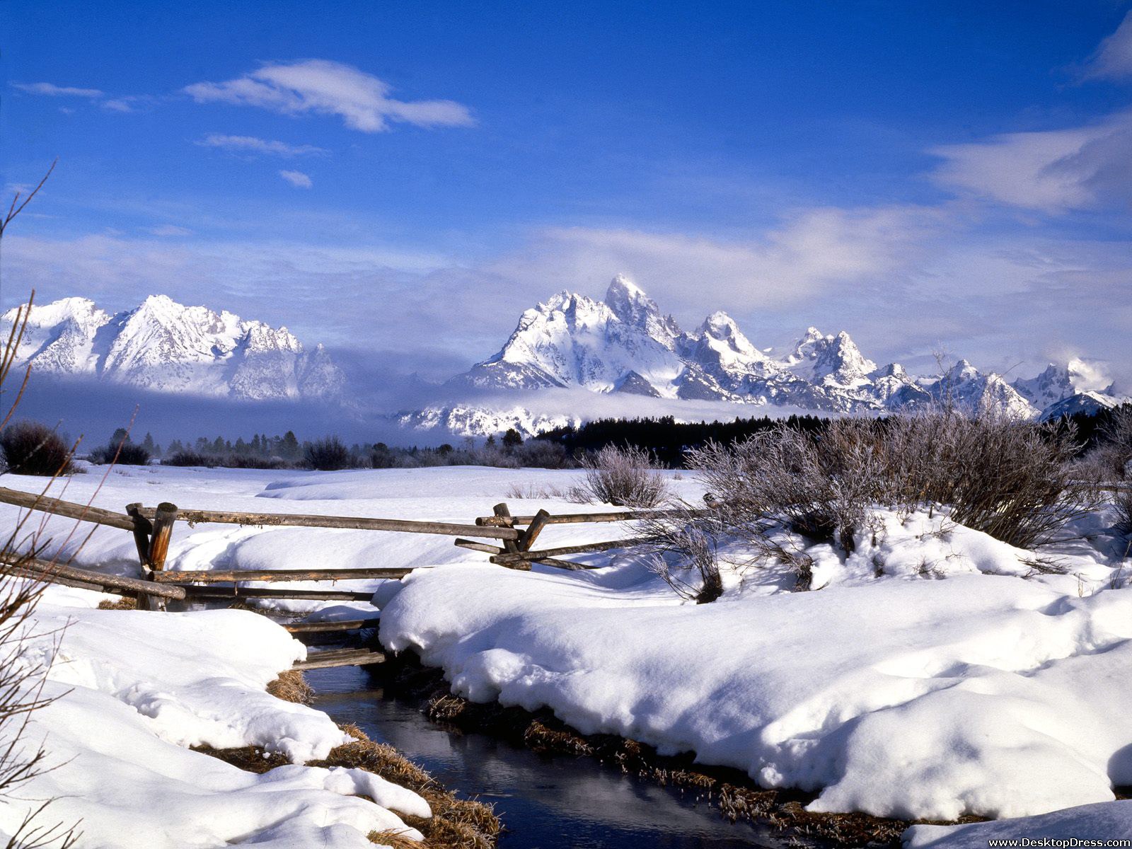 Grand Tetons In Winter, Wyoming - Grand Teton Winter , HD Wallpaper & Backgrounds