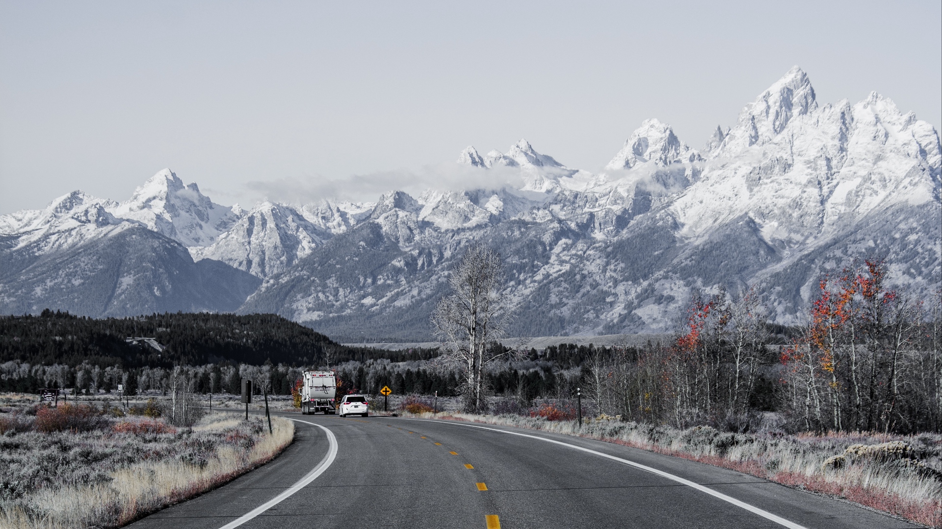 Wallpaper Road, Asphalt, Mountains, Turn, Wyoming , HD Wallpaper & Backgrounds