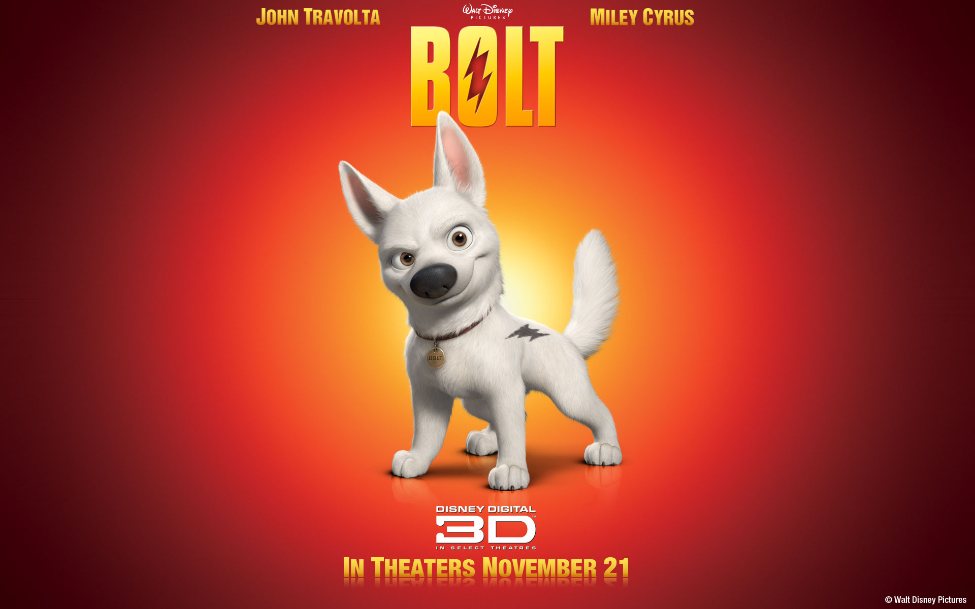 Hd Bolt Dog Cartoon Wallpaper - Bolt Super Dog , HD Wallpaper & Backgrounds