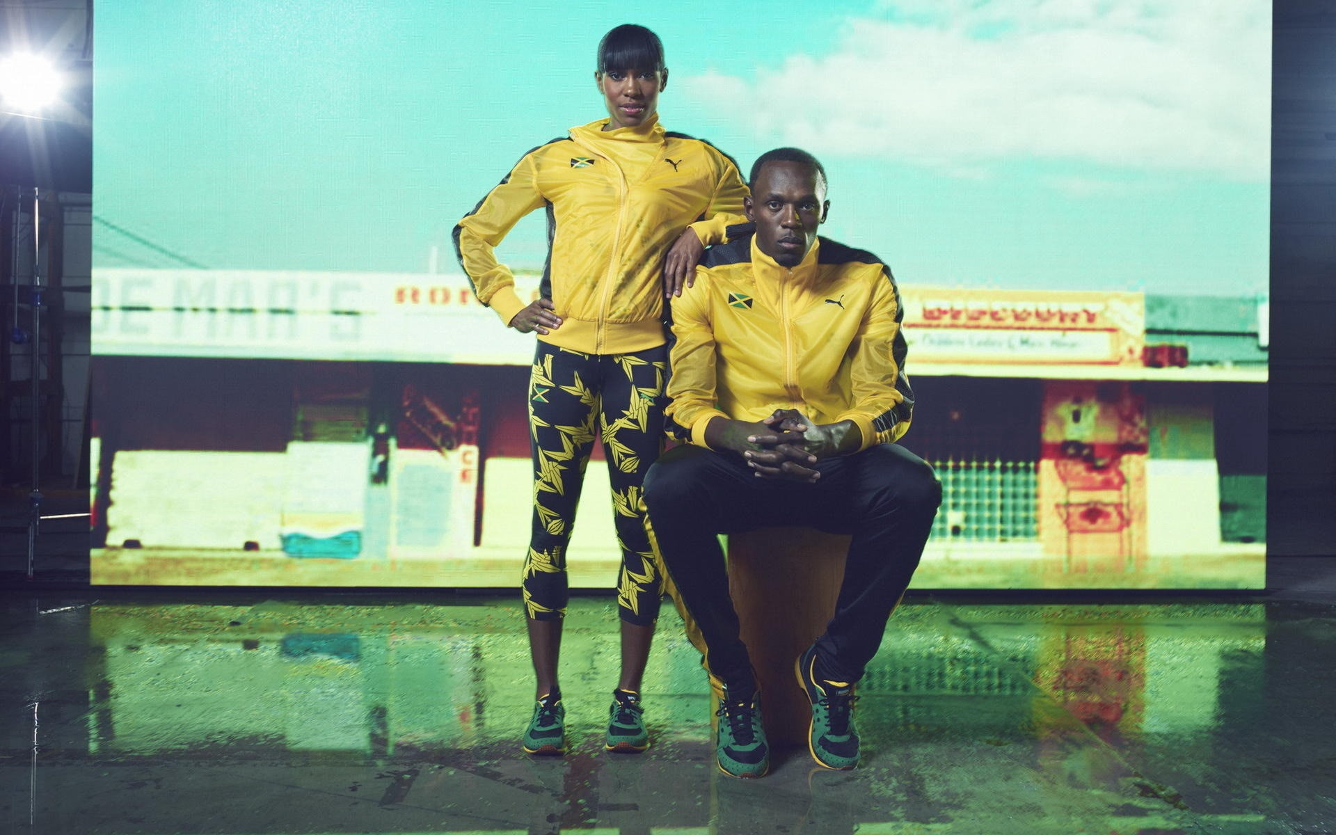Usain Bolt Jamaica Sprint Sports Hd Wallpaper 05, Full - Cedella Marley Puma Collection , HD Wallpaper & Backgrounds