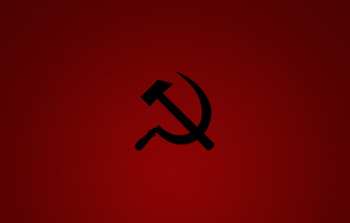 Photo Wallpaper Red, Background, The Hammer And Sickle - Hammer And Sickle , HD Wallpaper & Backgrounds