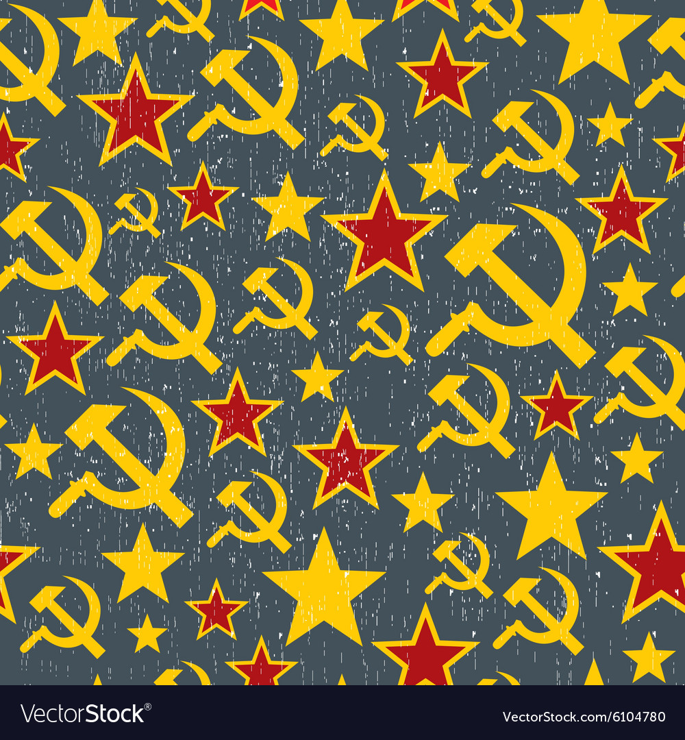 Soviet Union Signs Pattern Vector Image - Soviet Pattern , HD Wallpaper & Backgrounds
