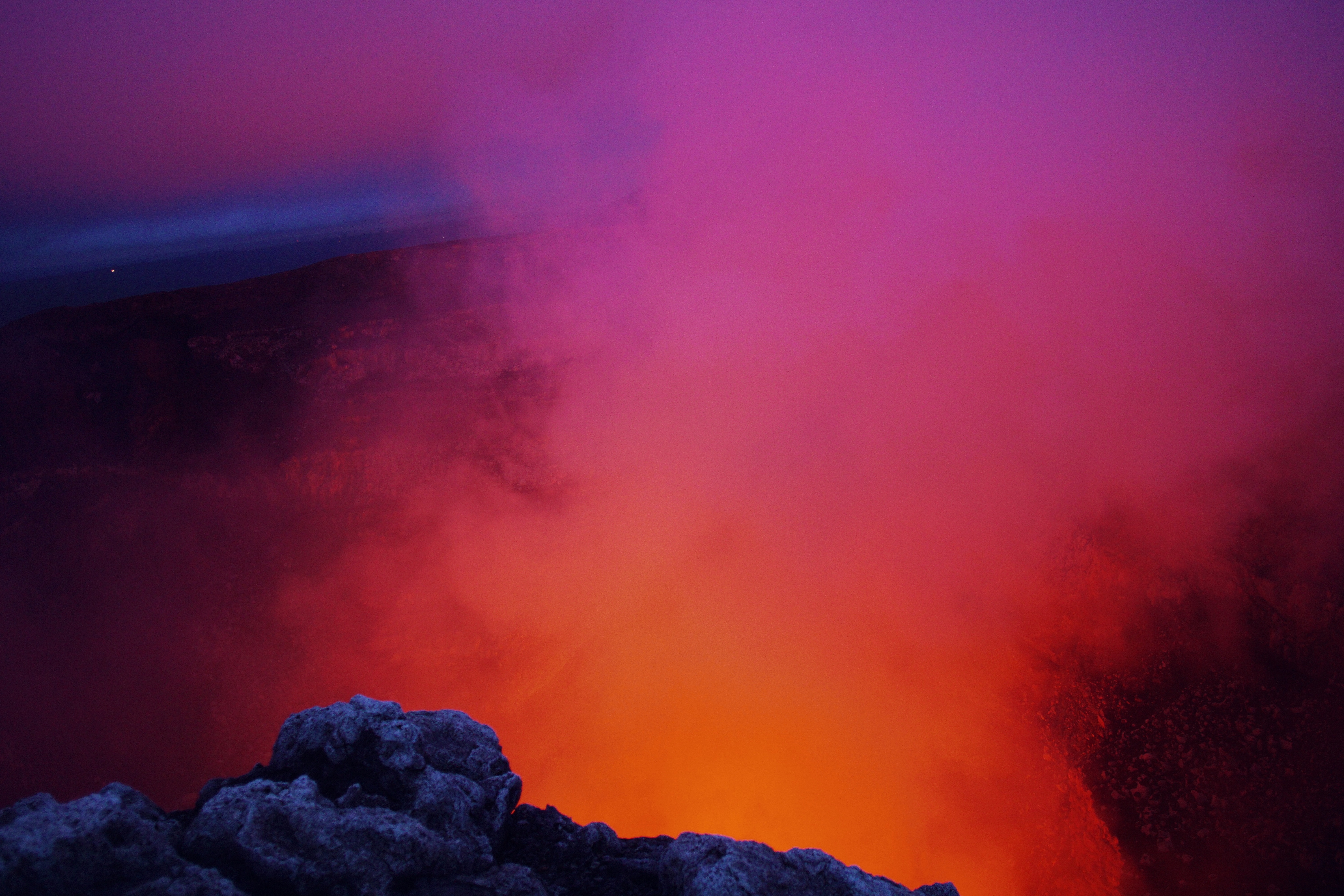 Wallpaper Masaya, Volcano, Nicaragua - Afterglow , HD Wallpaper & Backgrounds