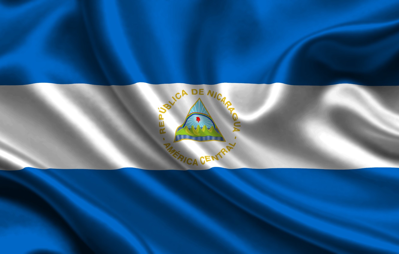 Photo Wallpaper White, Flag, Blue, Coat Of Arms, Texture, - Nicaragua Flag , HD Wallpaper & Backgrounds