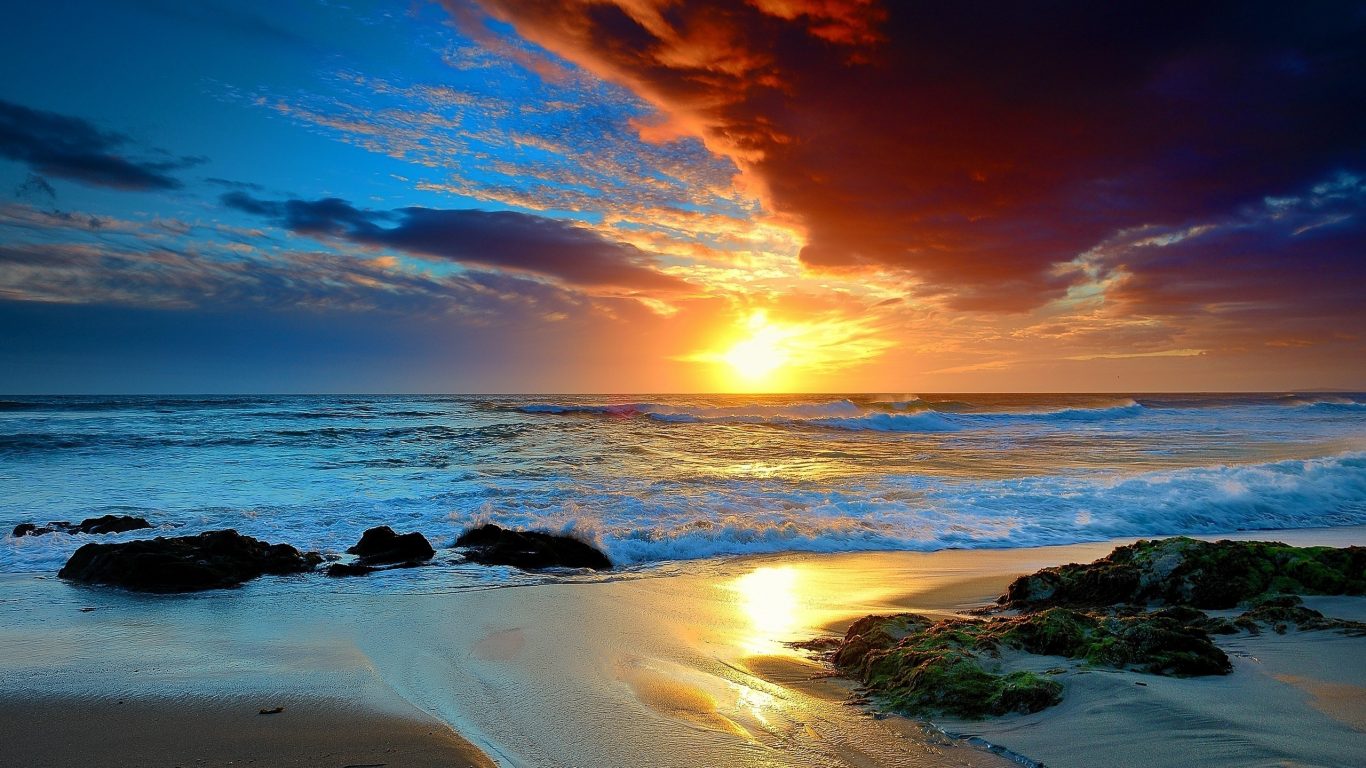 0 Beach Wallpaper Sunset - Ocean Sunset Twitter Header , HD Wallpaper & Backgrounds