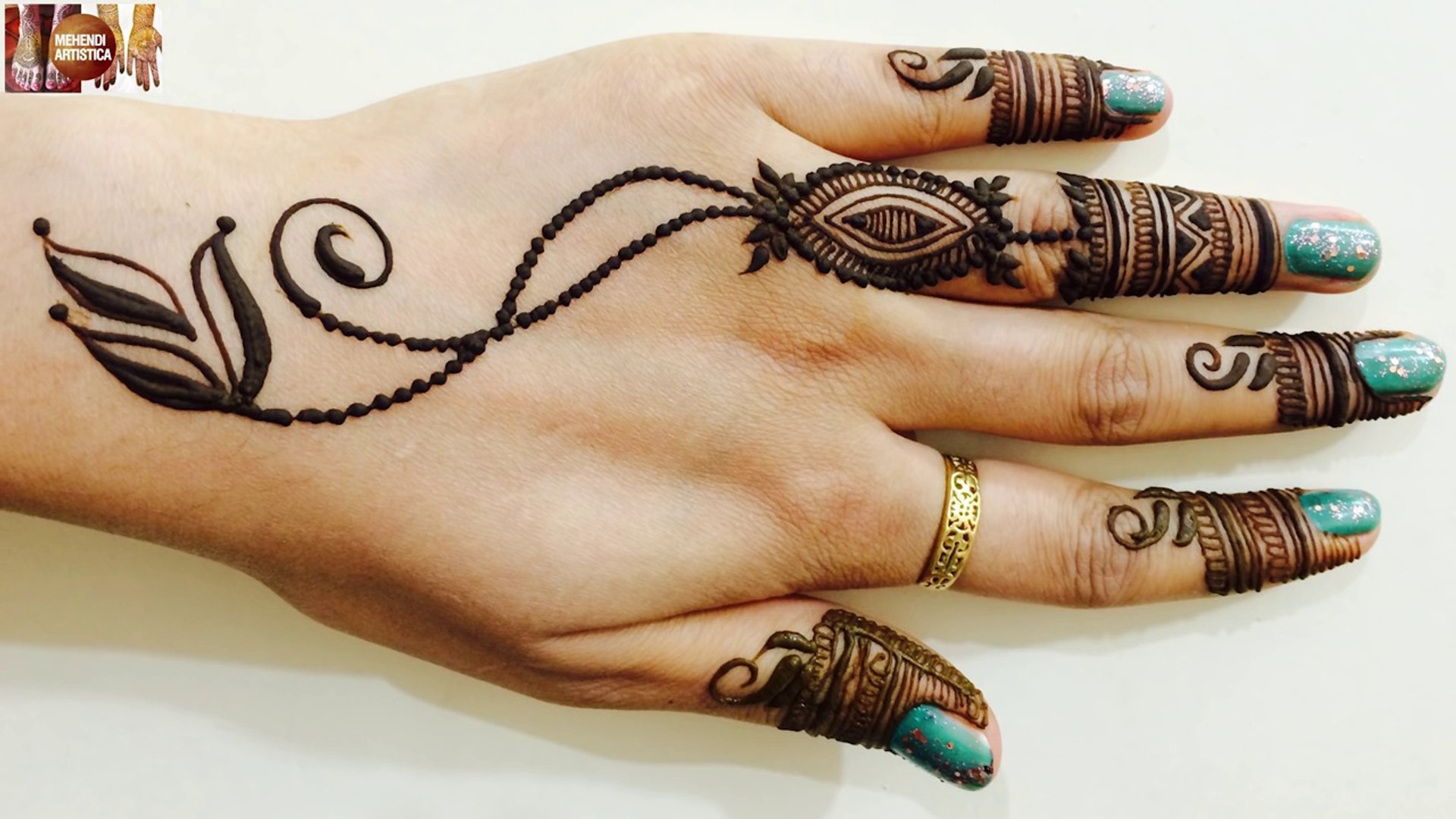 Simple Easy Unique Henna Mehndi Design Ornamental Finger - Unique Mehndi Design Simple , HD Wallpaper & Backgrounds