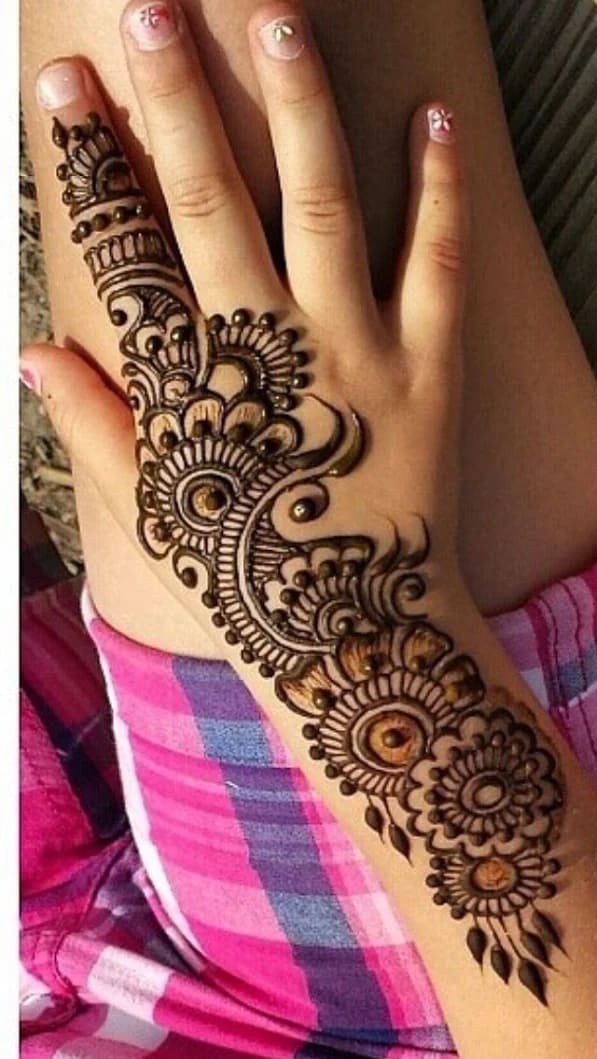 Black Mehndi Designs For Hands Arabic - Mehndi Design Easy And Beautiful , HD Wallpaper & Backgrounds