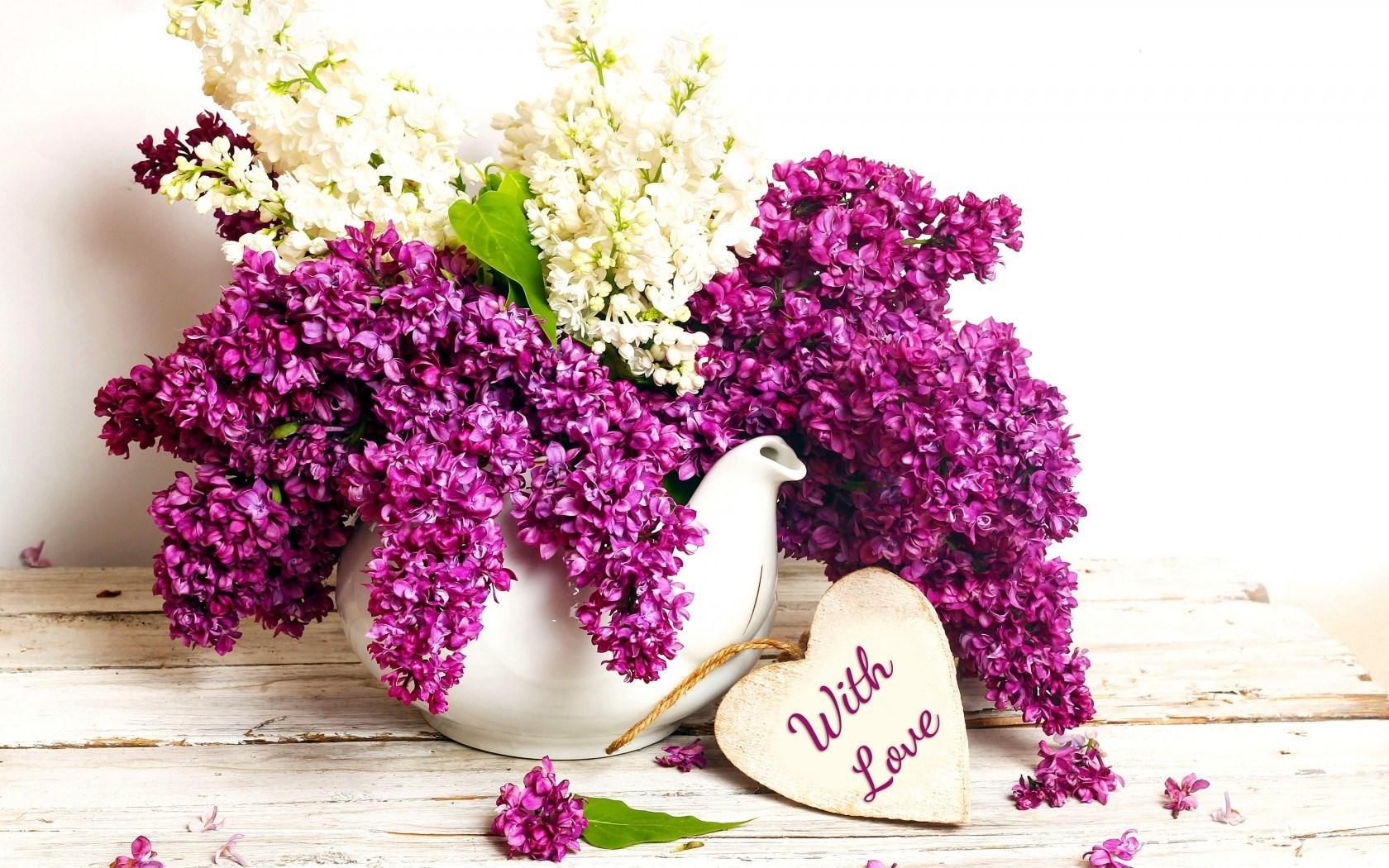 Lilac Flowers Purple Spring Vase - Flower Bokeh Image Download , HD Wallpaper & Backgrounds