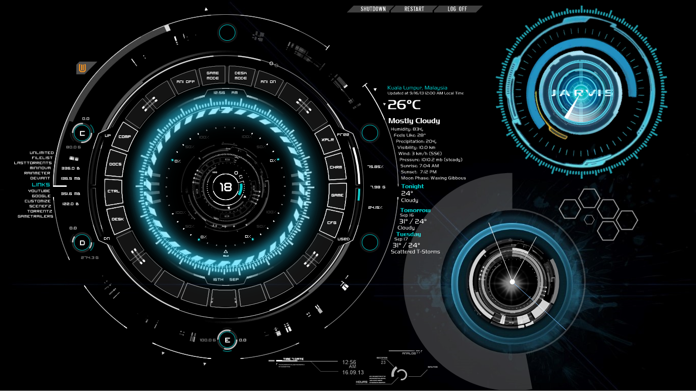 High Tech Wallpaper Hd - Rainmeter High Tech , HD Wallpaper & Backgrounds