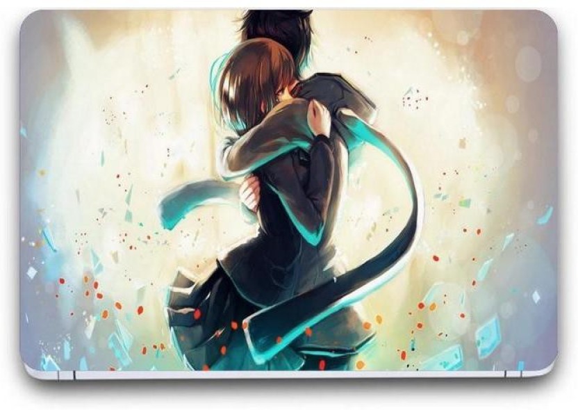 I-birds Romantic Wallpaper Exclusive Laptop Skin Sticker - Anime Couple Hug Hd , HD Wallpaper & Backgrounds