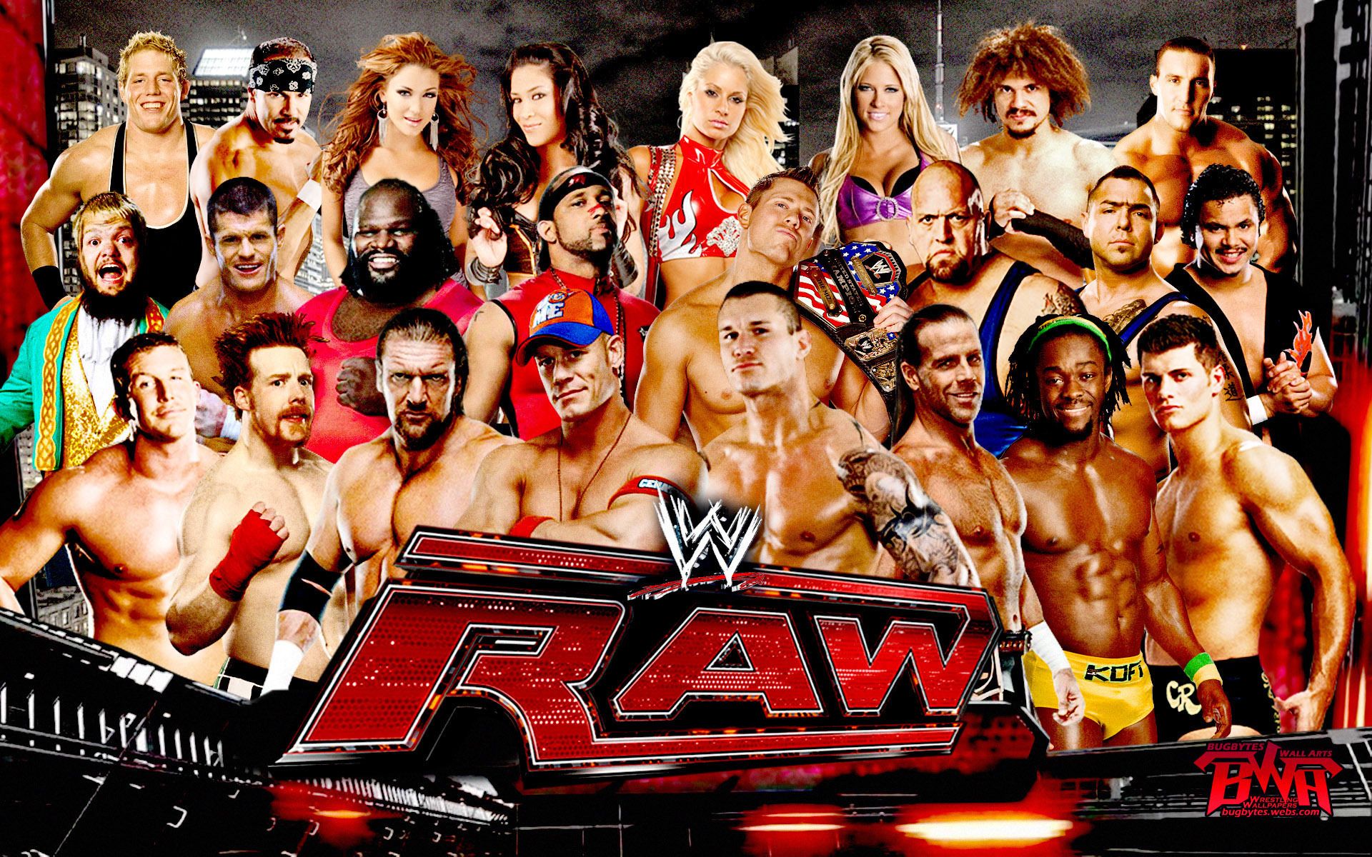 Wwe Wallpaper Wwe Raw All Superstars 130787 Hd Wallpaper