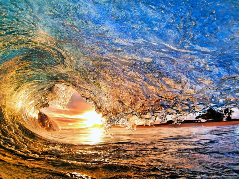 Ocean Waves Sunset , HD Wallpaper & Backgrounds