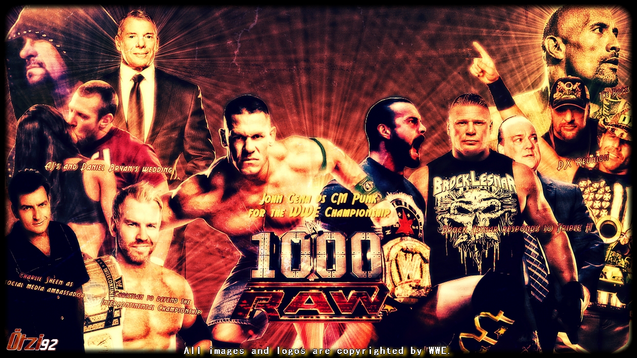 Wwe Raw 1000th Episode Wallpaper - Wwe Raw Wallpaper 2014 , HD Wallpaper & Backgrounds