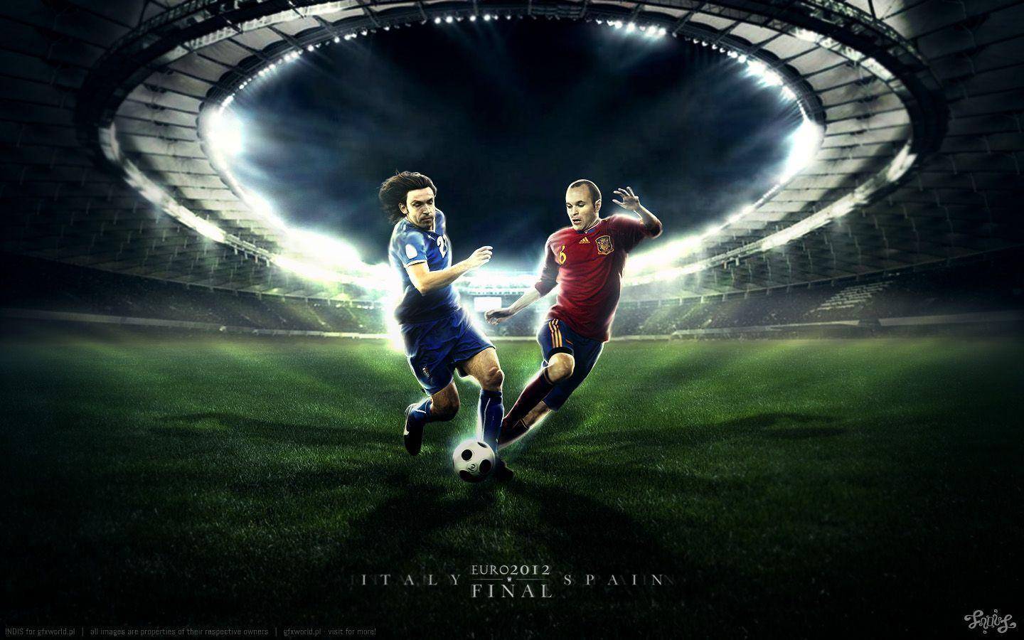 Euro 2012 Italy Vs Spain Football Wallpaper - Football Stadium Background Hd , HD Wallpaper & Backgrounds