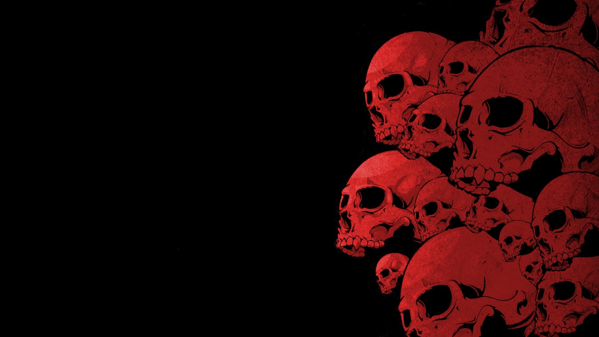 Dark - Skull Wallpaper - Red Skull Wallpaper Hd , HD Wallpaper & Backgrounds