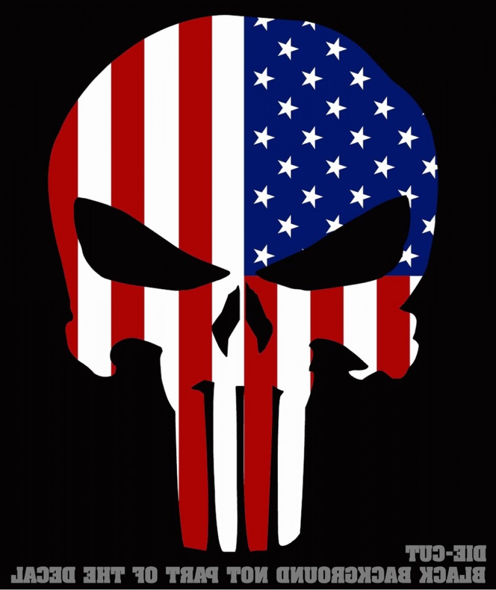 American Flag Punisher Skull Wallpaper - Black The Punisher Logo , HD Wallpaper & Backgrounds