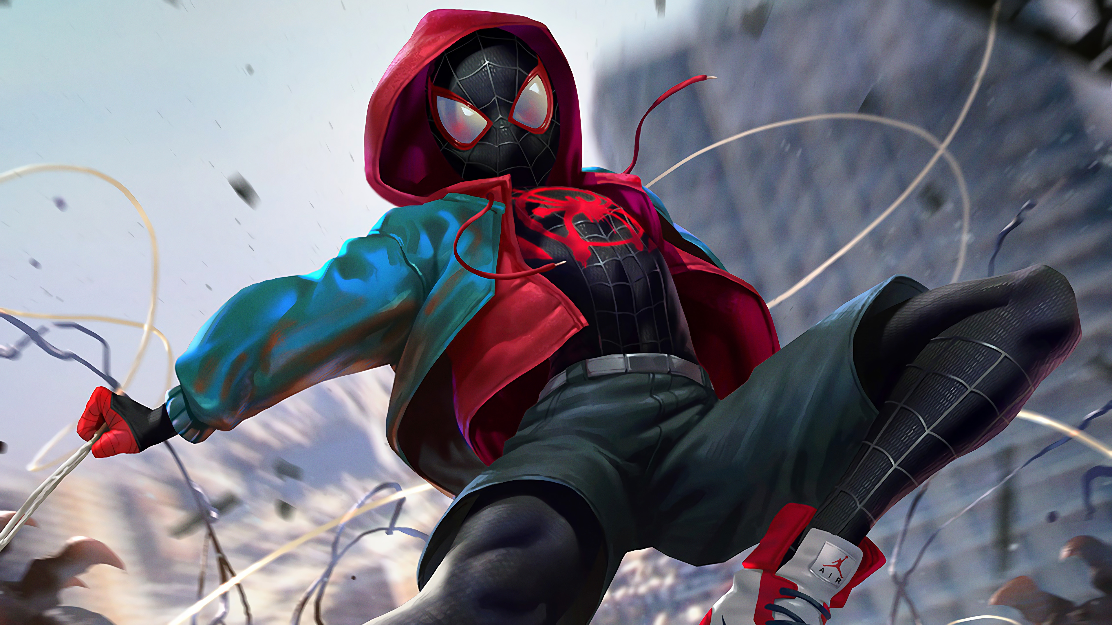 Attachment Page) - Spider Man Into The Spider Verse , HD Wallpaper & Backgrounds