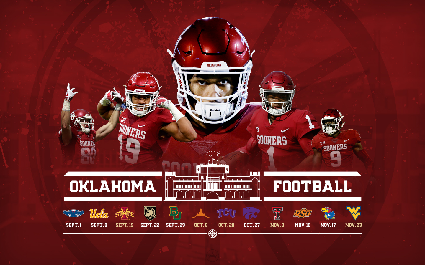 2018 Ou Football Schedule - Oklahoma Football Wallpaper 2018 , HD Wallpaper & Backgrounds