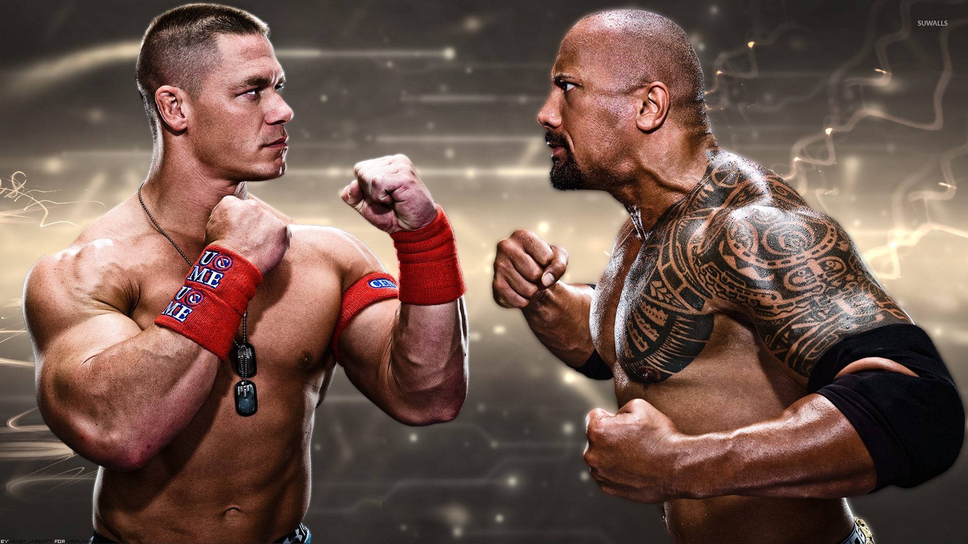 John Cena Vs The Rock Wallpaper - Rock Dwayne Johnson Wwe , HD Wallpaper & Backgrounds