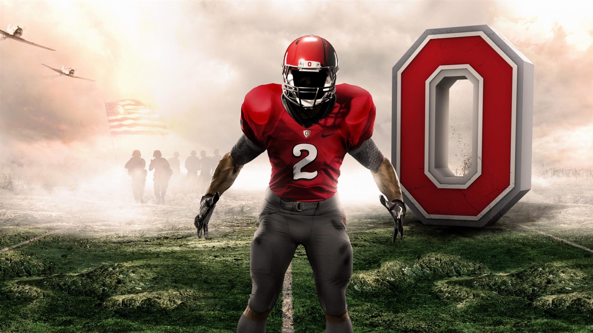 Ohio State Football Wallpapers - Ohio State Football Players Background , HD Wallpaper & Backgrounds