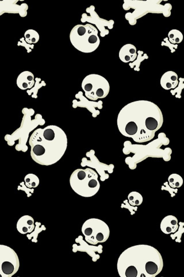 Skull Wallpapers For Iphone 4 - Skull And Crossbones Background , HD Wallpaper & Backgrounds