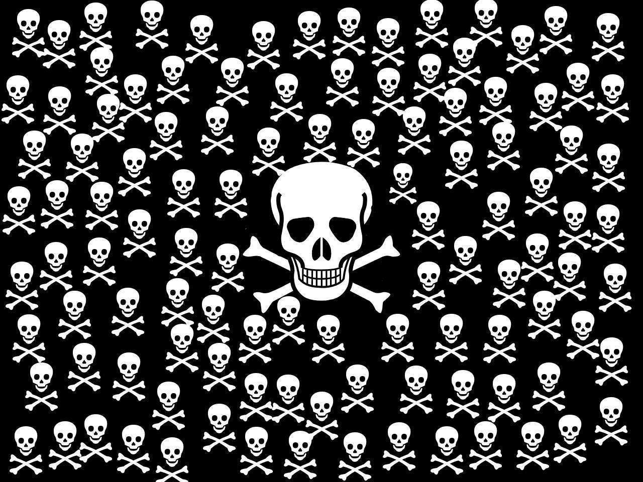 Wallpapers Skull - Skull And Bones Backgrounds , HD Wallpaper & Backgrounds