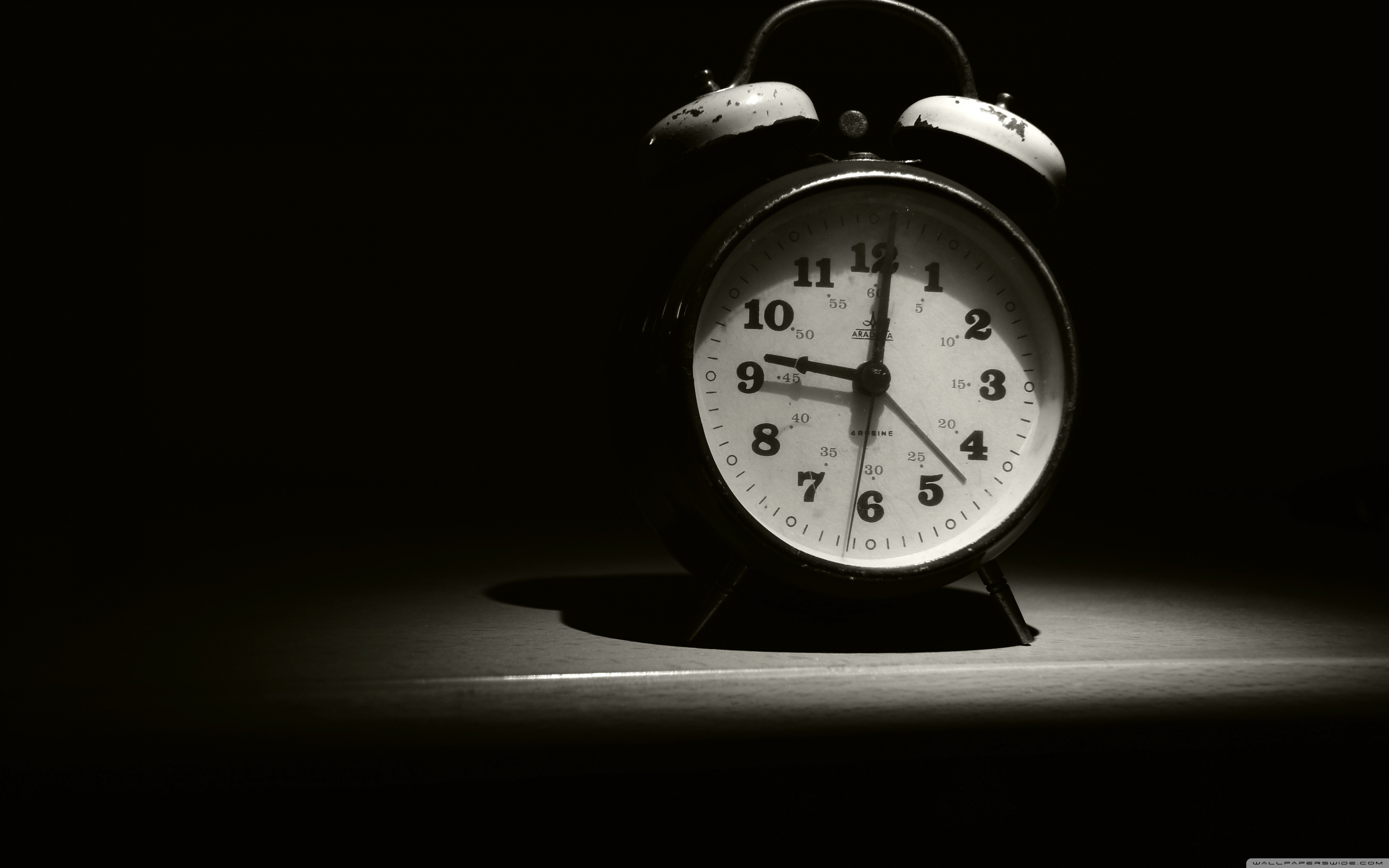 Wide Clock In The Dark 133845 Hd Wallpaper Backgrounds