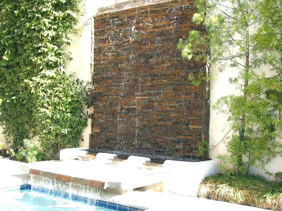 Wall Water Feature Garden Fountain Rock Wood Stone - Garden Wall Fountain Ideas , HD Wallpaper & Backgrounds