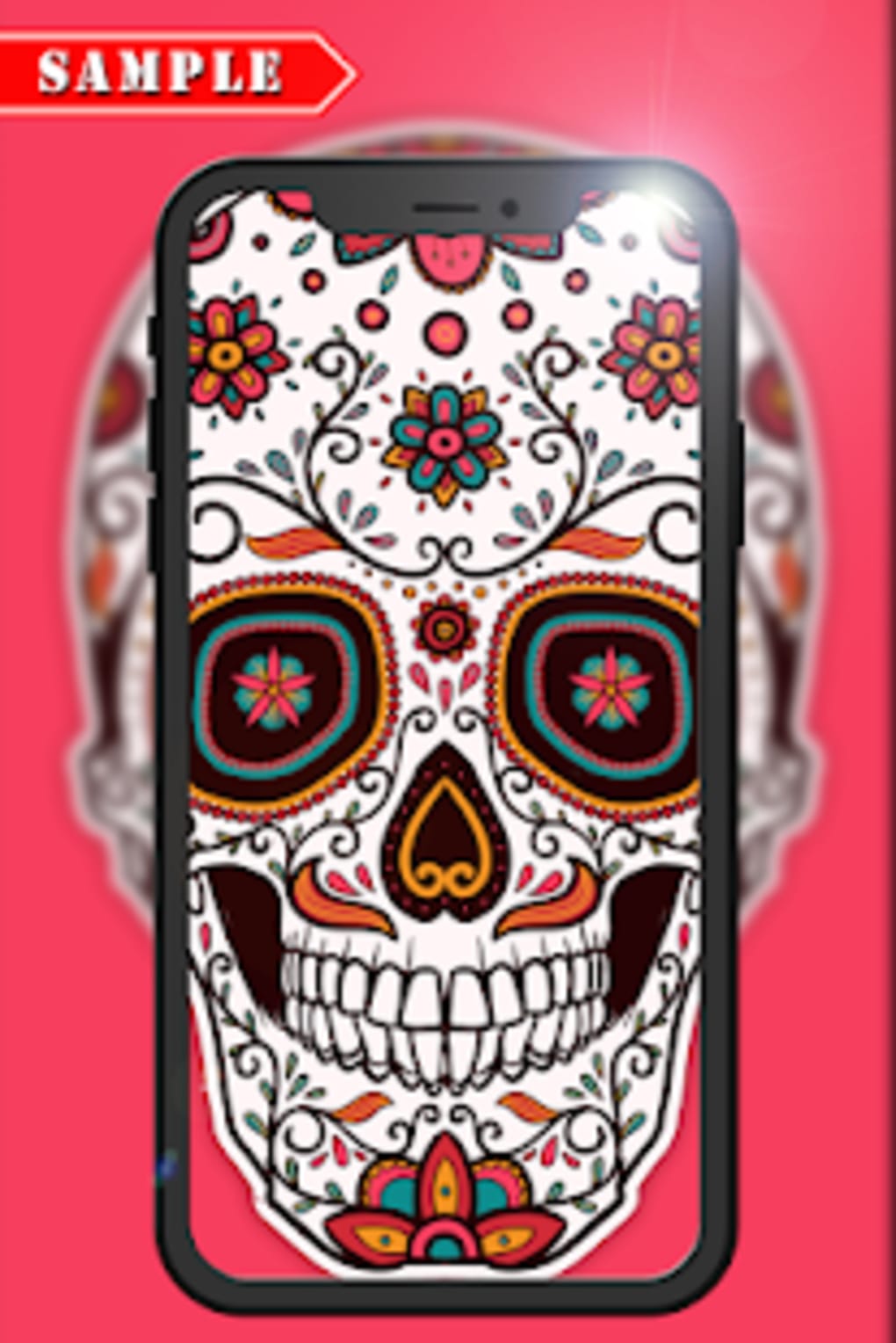 Skull Wallpaper Hd 2019 Free - Mexican Sugar Skull Art , HD Wallpaper & Backgrounds