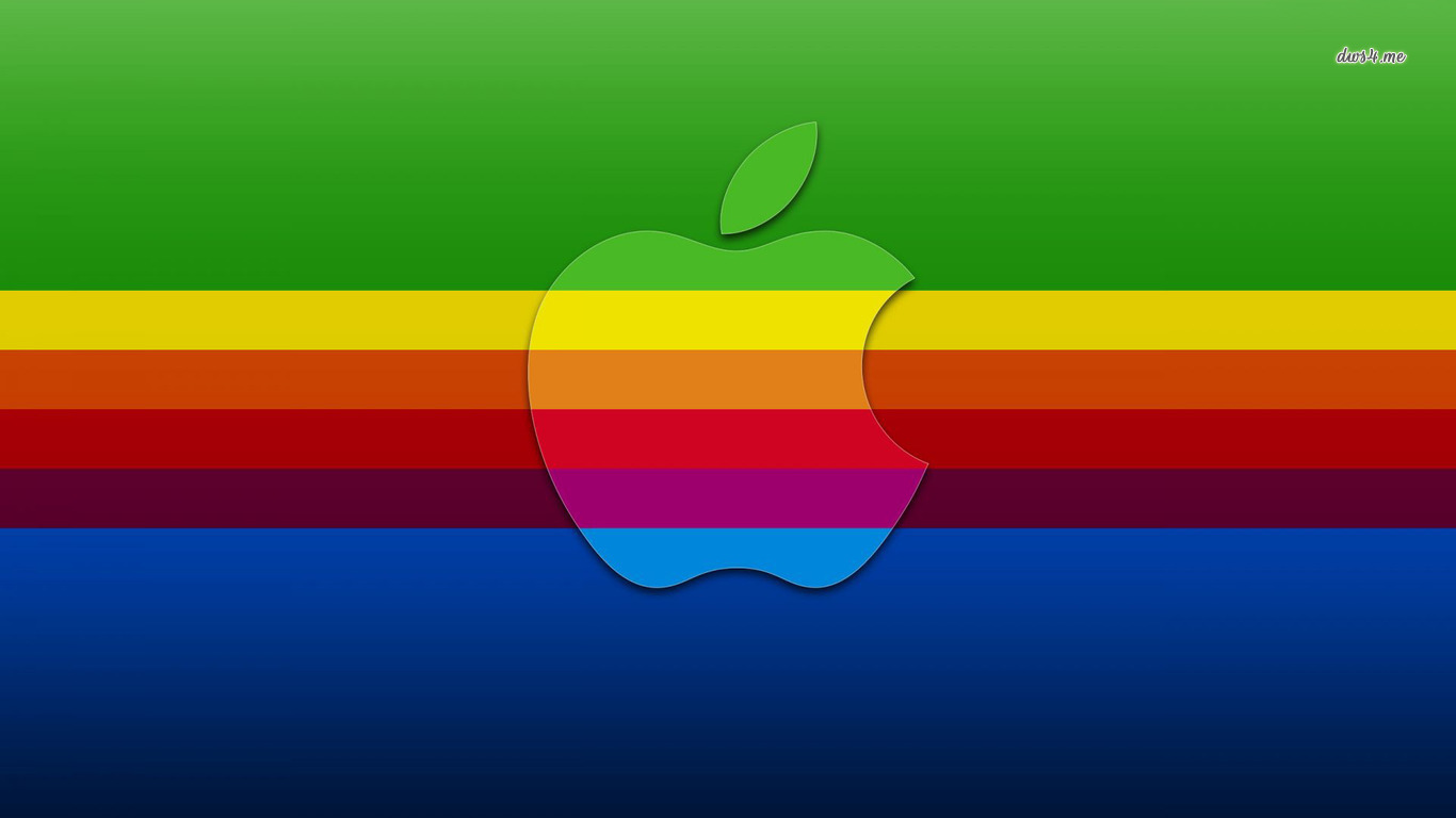 Apple Rainbow Wallpaper Widescreen - Apple Wallpaper Hd Colors , HD Wallpaper & Backgrounds