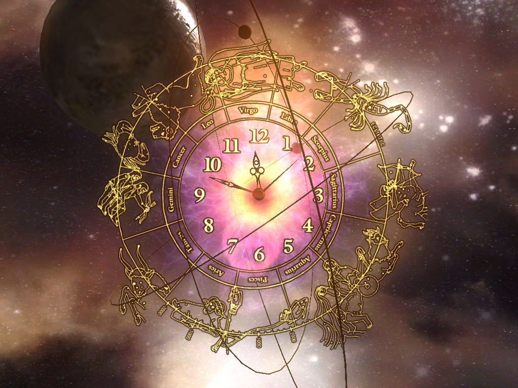 Clock In Space , HD Wallpaper & Backgrounds