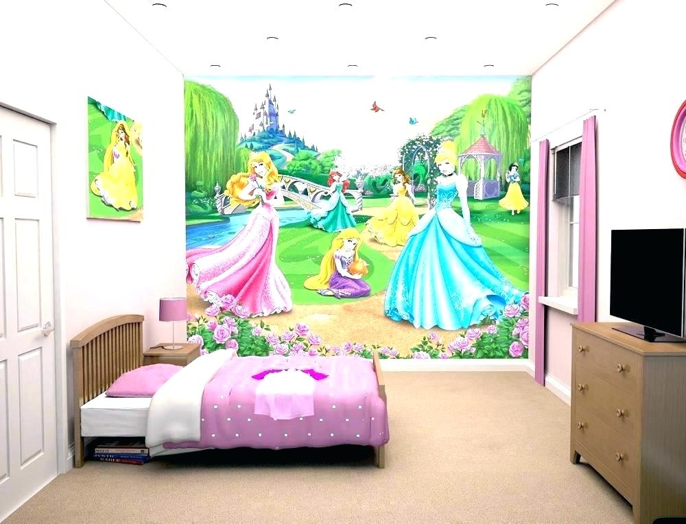 Princess Wallpaper For Bedroom Wall Mural Decor Murals - Barbie Children's Room , HD Wallpaper & Backgrounds