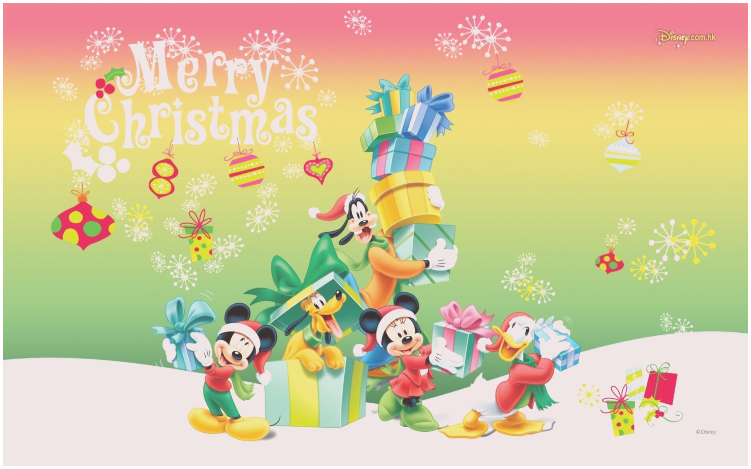 Christmas Disney Princess Wallpaper - Mickey Mouse Christmas Backgrounds , HD Wallpaper & Backgrounds