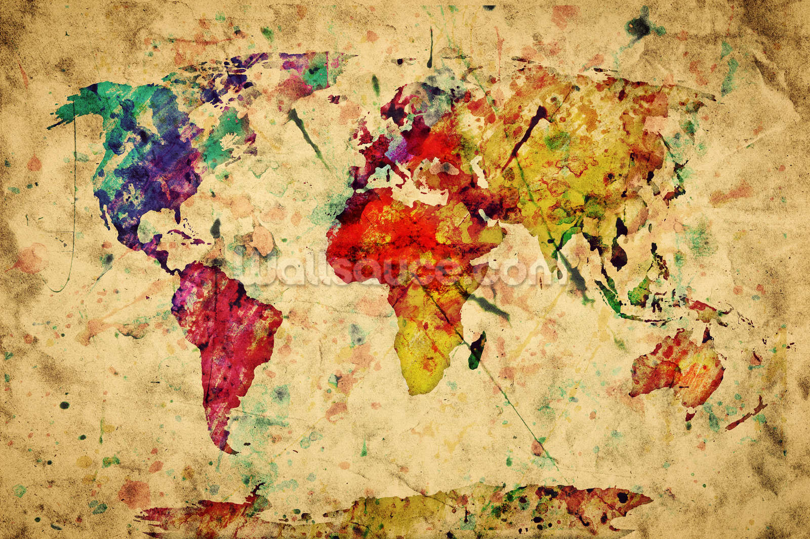 World Map Wallpaper Vintage , HD Wallpaper & Backgrounds