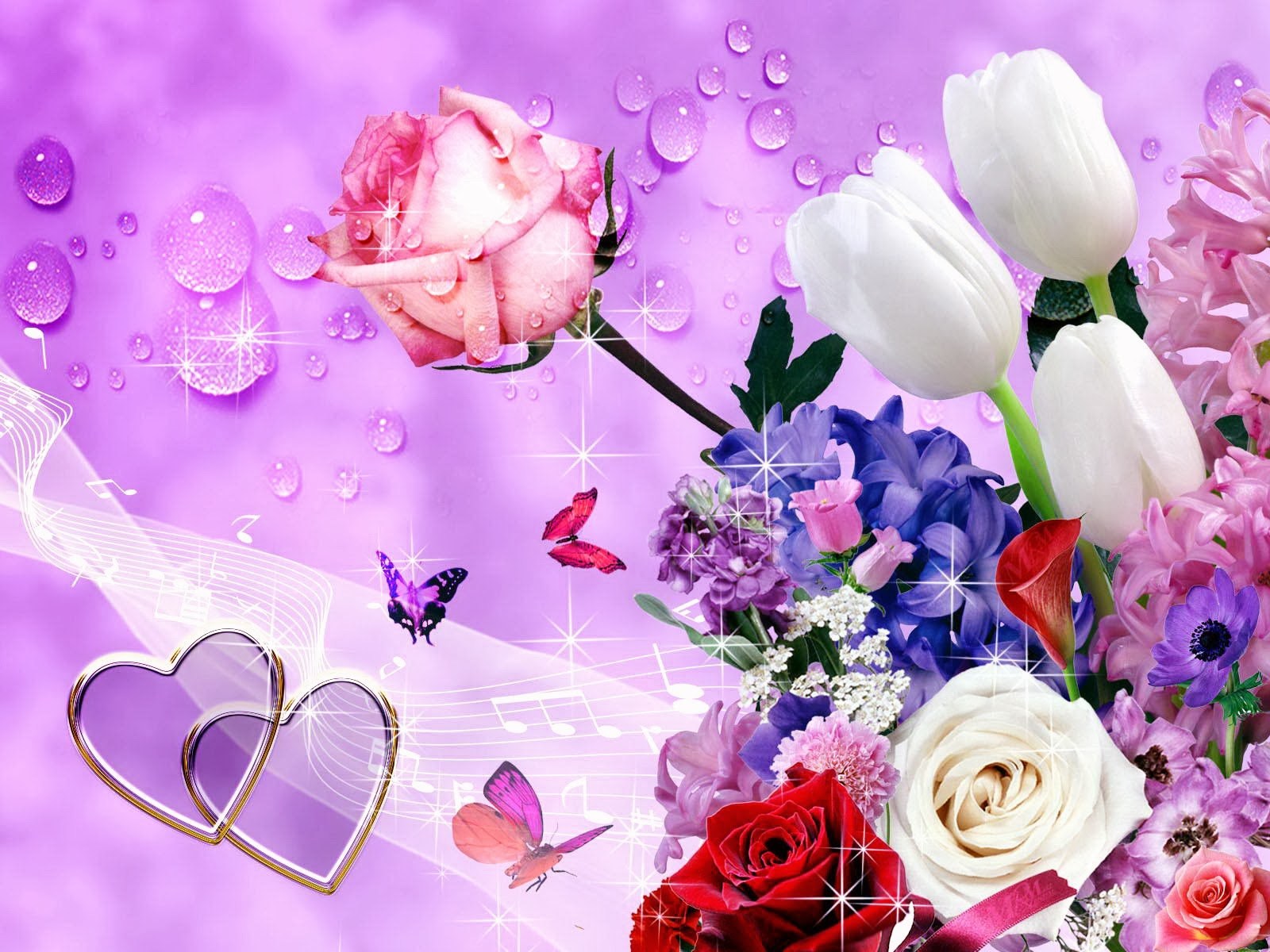 Beautiful Rose Flower Wallpaper, Best Rose Flower Wallpaper, - Happy New Year With Flowers , HD Wallpaper & Backgrounds