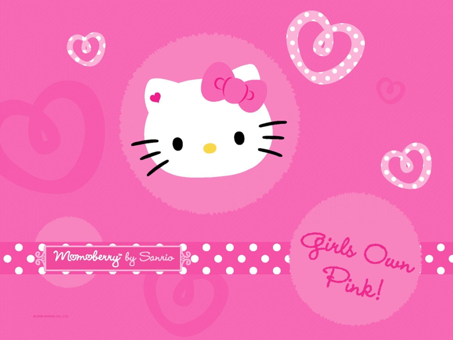 Sanrio Hello Kitty Wallpaper Pink - Pink Wallpaper Hello Kitty , HD Wallpaper & Backgrounds