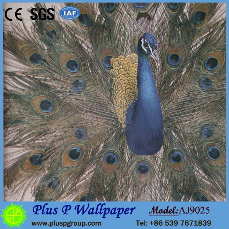 Hotel Walls 3d Peacock Wallpaper - Peafowl , HD Wallpaper & Backgrounds