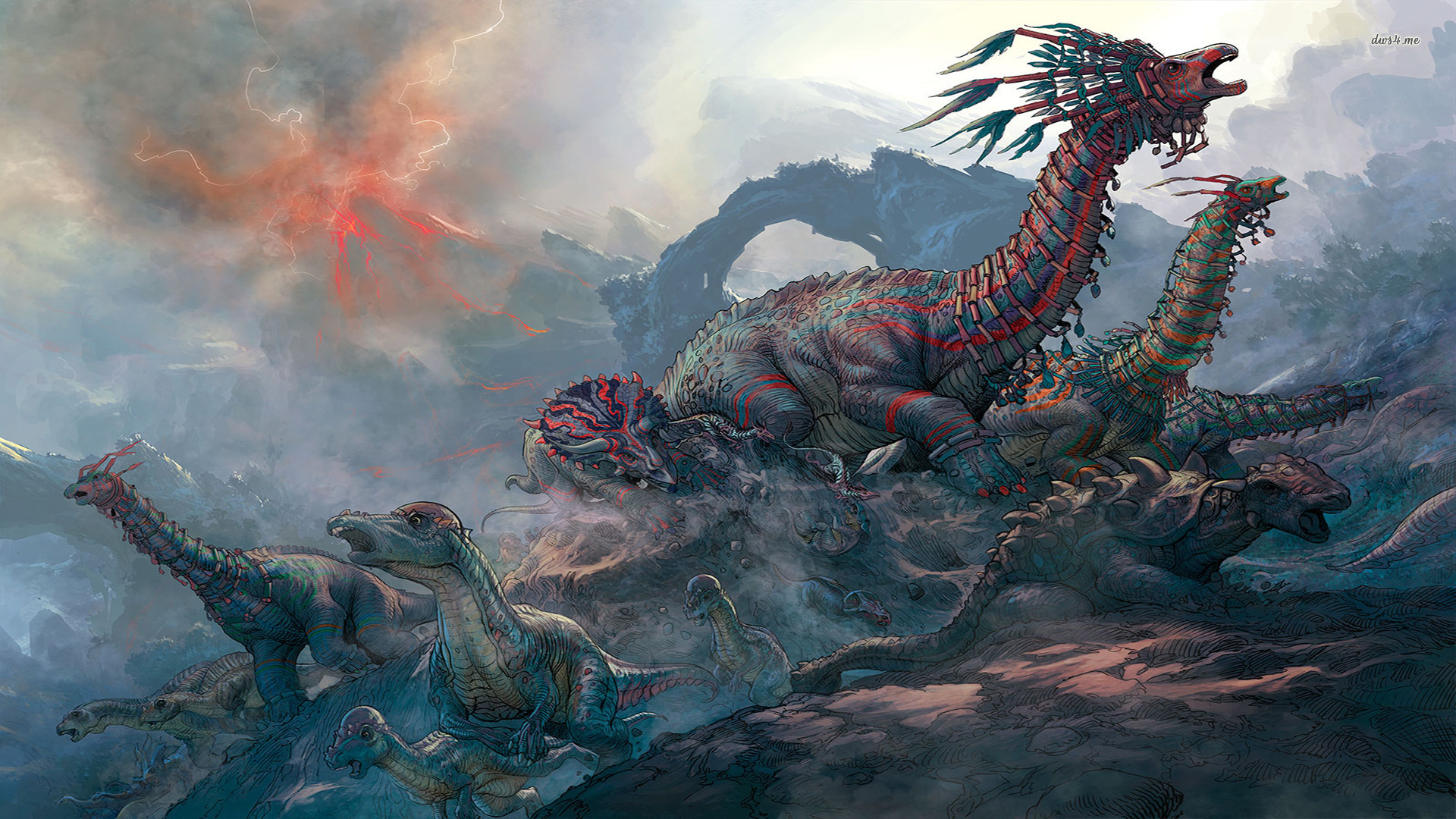 Dinosaurs Wallpaper - Dinosaurs Vs Aliens , HD Wallpaper & Backgrounds