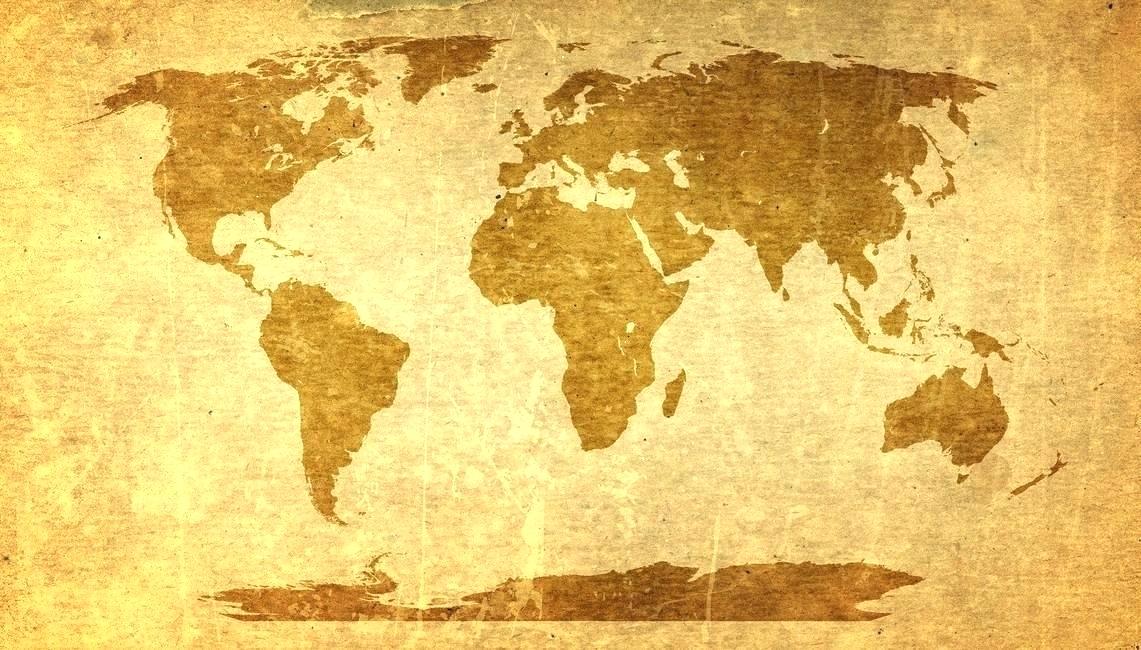Vintage World Map Wallpaper Sepia Wall Mural Photo - Map Of Unitary And Federal States , HD Wallpaper & Backgrounds