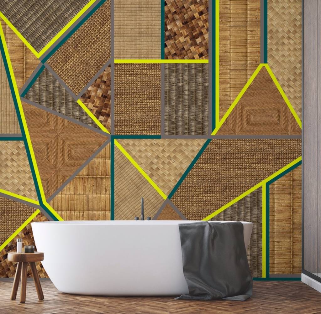 Woven Geometric Wallpaper - Wall , HD Wallpaper & Backgrounds