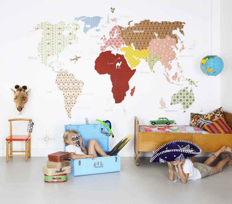 Mr Perswall - World Map Kids Room , HD Wallpaper & Backgrounds