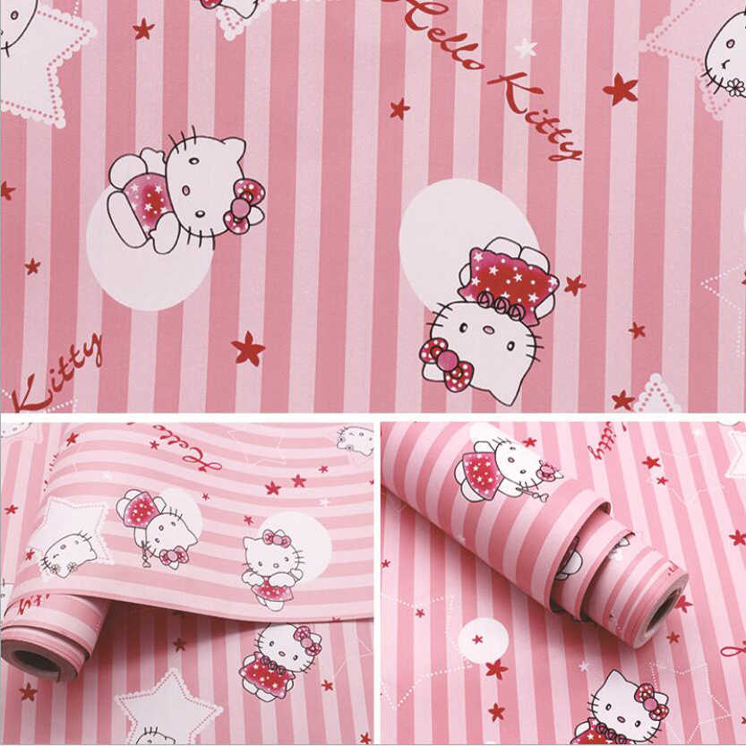 Cute Lovely Pink Hello Kitty Wallpaper Waterproof Self - Giấy Dán Tường Hello Kitty , HD Wallpaper & Backgrounds